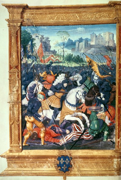 Francois I at the Battle of Marignano, 14th September 1515 by French School